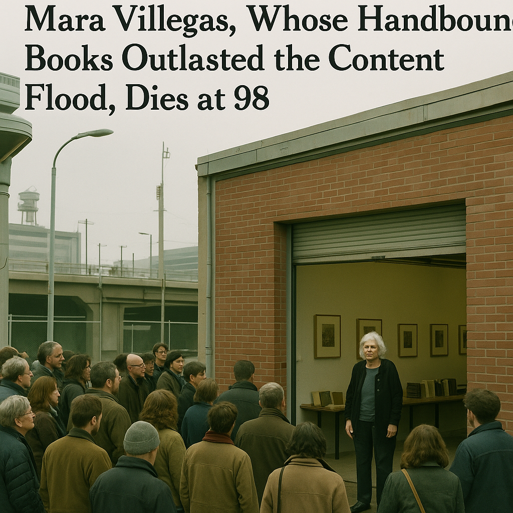 News photograph: Mara Villegas, Whose Handbound Books Outlasted the Content Flood, Dies at 98