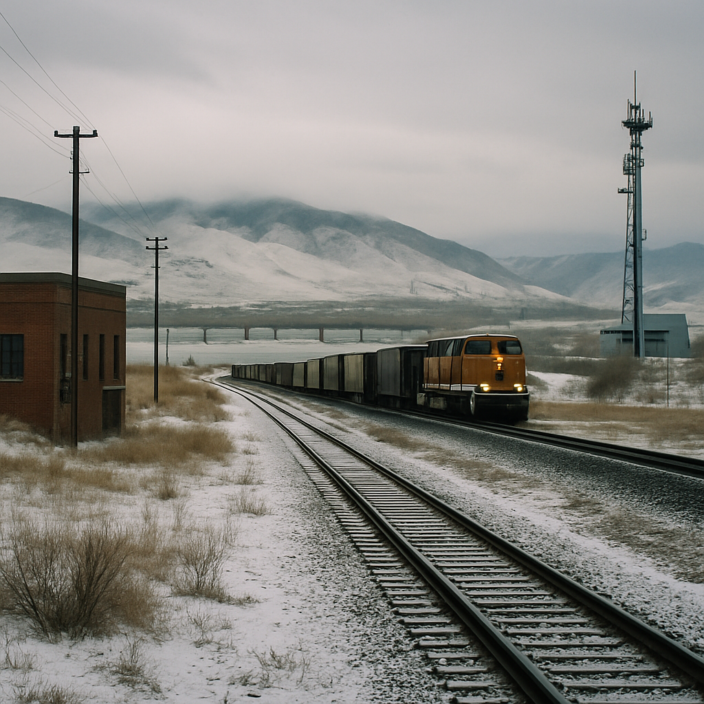 News photograph: A Small Wet Snow Gives the Flats One Useful Morning