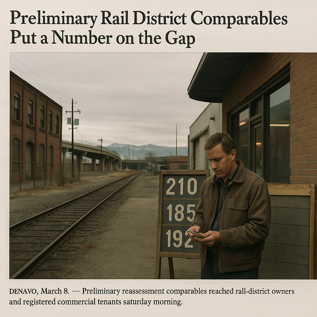 News photograph: Preliminary Rail District Comparables Put a Number on the Gap