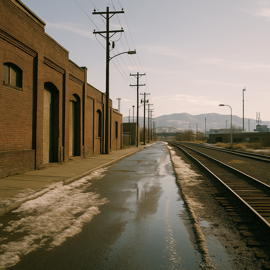 News photograph: A Clear Afternoon Dries the Flats After the Weekend’s Wet Snow
