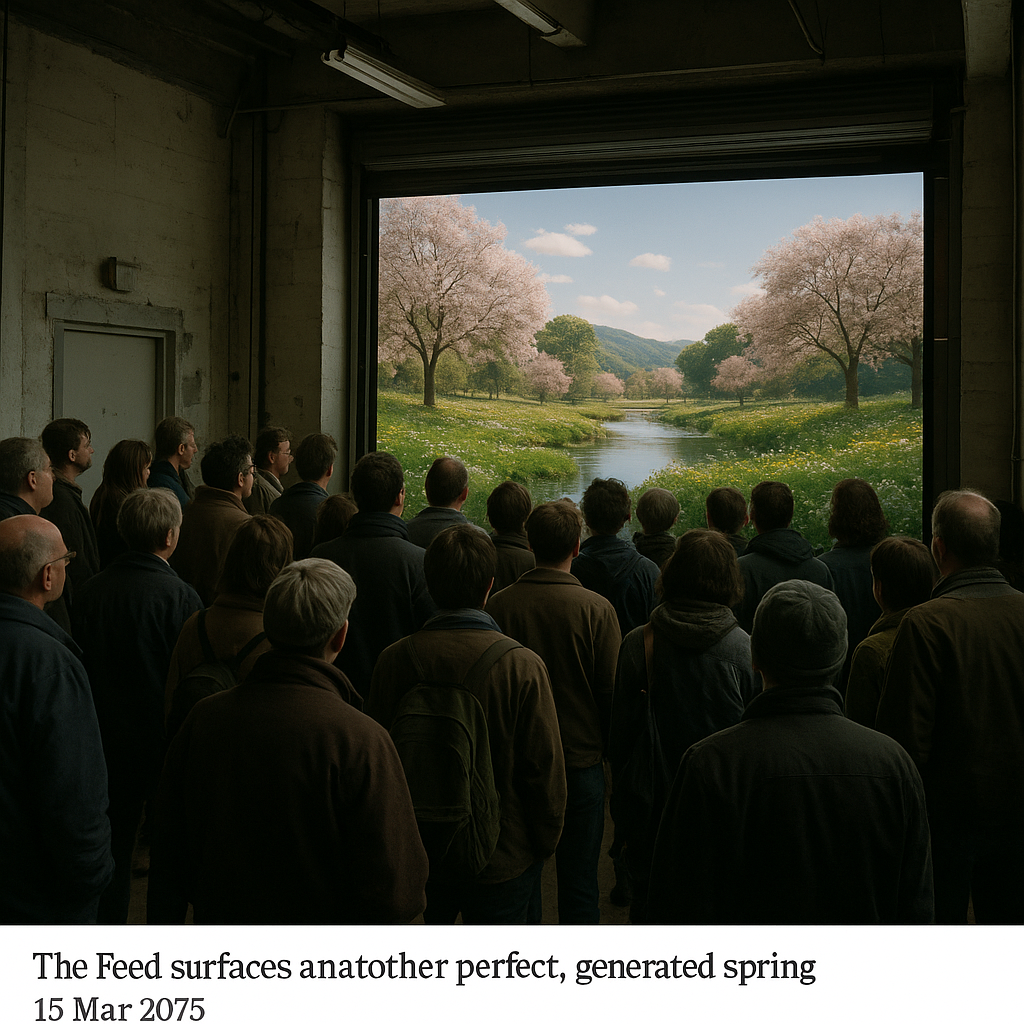 News photograph: The Feed surfaces another perfect, generated spring