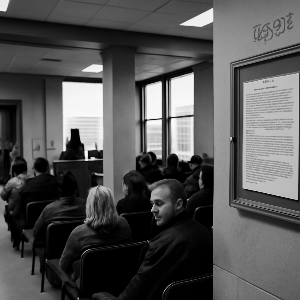 News photograph: Right-to-a-Human Draft Sets a Clock, and Narrows the Fight